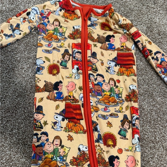Showstoppers Bamboo Charlie Brown Thanksgiving Pajamas 18-24 Months - Picture 2 of 5